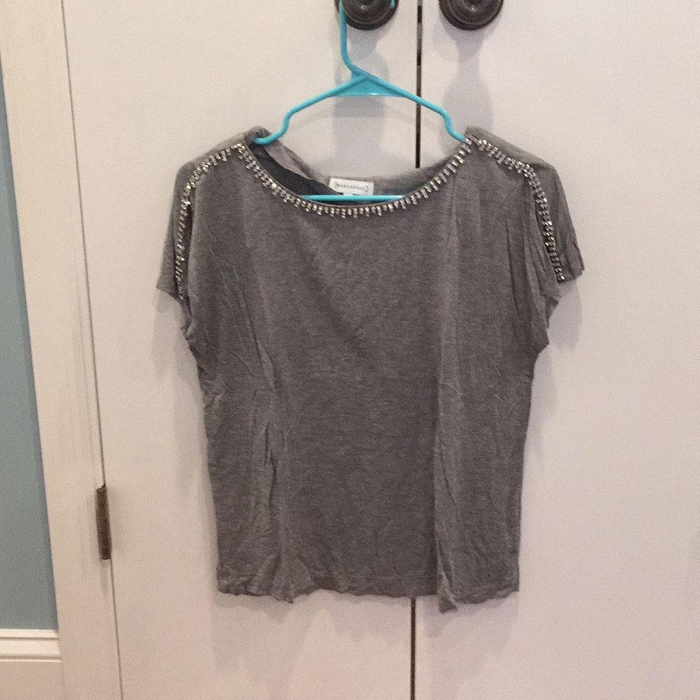 Blinged gray tshirt